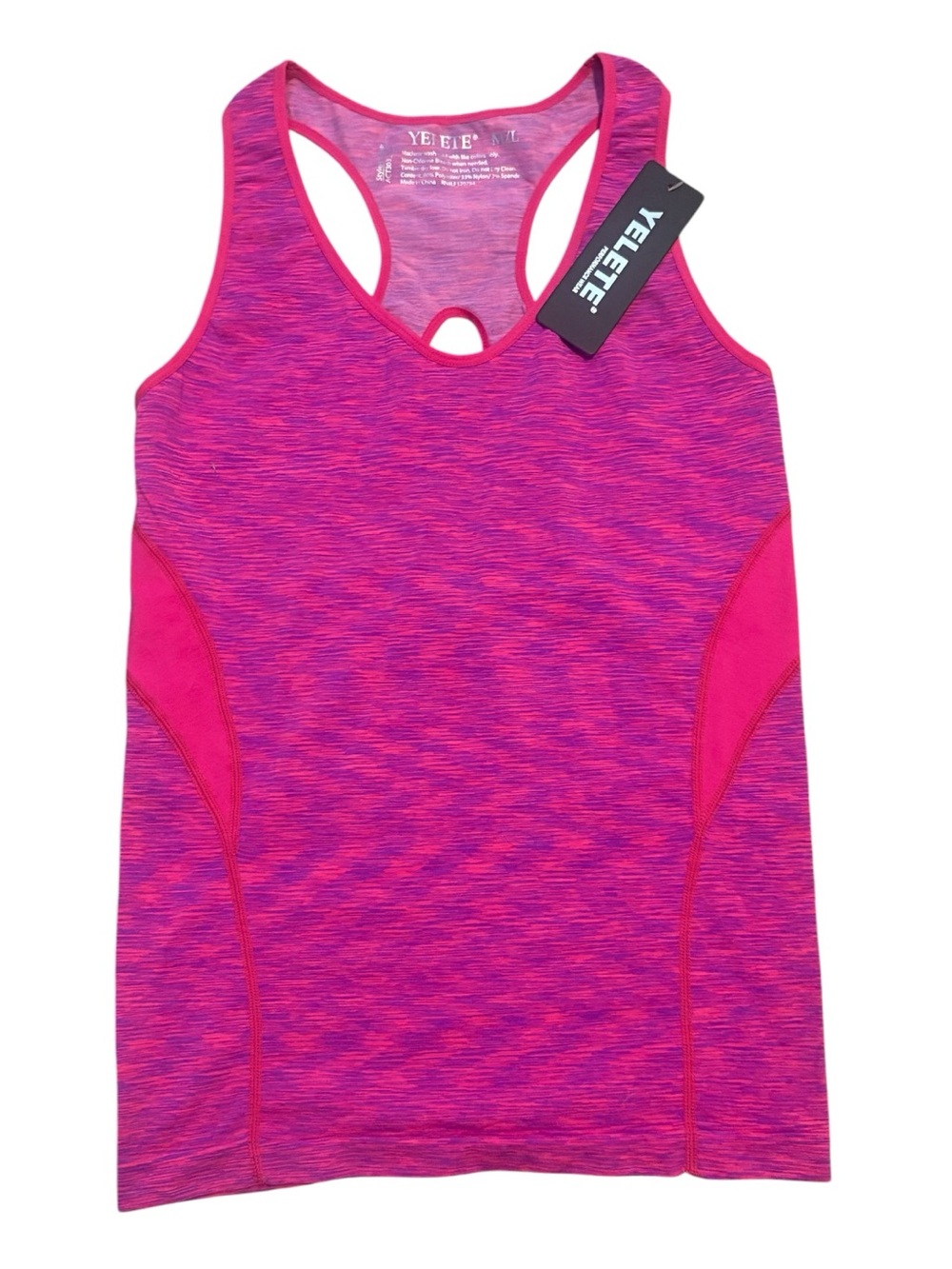 YELETE Hot Pink Racerback Workout Tank